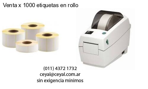 Venta x 1000 etiquetas en rollo