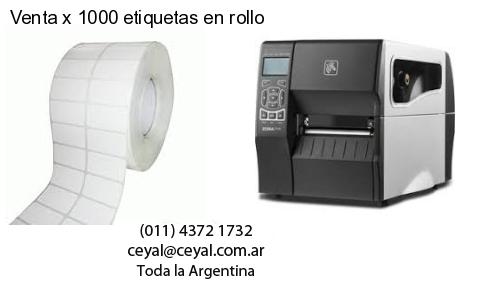 Venta x 1000 etiquetas en rollo