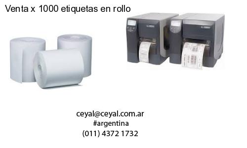 Venta x 1000 etiquetas en rollo