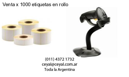 Venta x 1000 etiquetas en rollo