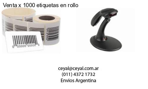 Venta x 1000 etiquetas en rollo