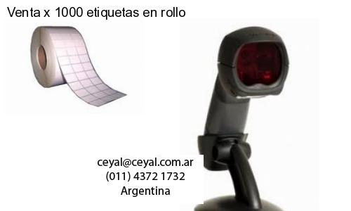 Venta x 1000 etiquetas en rollo