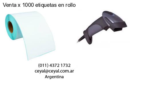 Venta x 1000 etiquetas en rollo