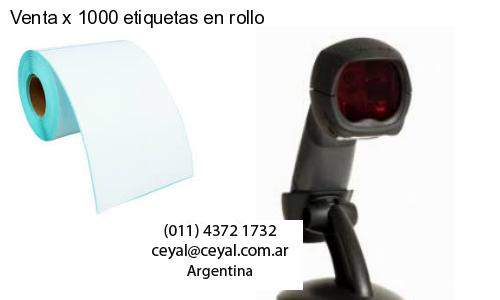 Venta x 1000 etiquetas en rollo