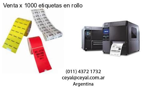Venta x 1000 etiquetas en rollo