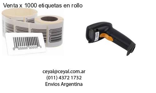Venta x 1000 etiquetas en rollo
