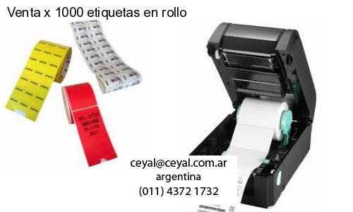 Venta x 1000 etiquetas en rollo