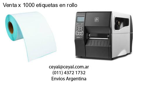 Venta x 1000 etiquetas en rollo