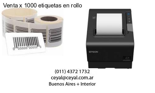 Venta x 1000 etiquetas en rollo