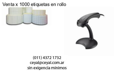 Venta x 1000 etiquetas en rollo