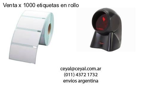 Venta x 1000 etiquetas en rollo