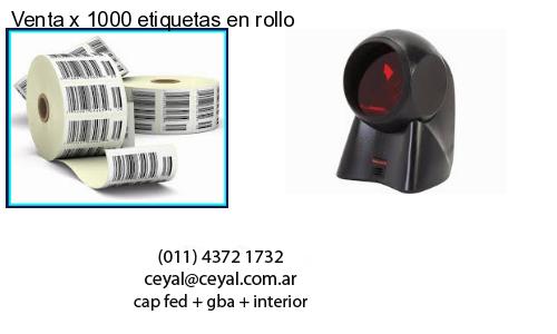 Venta x 1000 etiquetas en rollo
