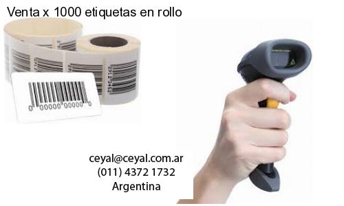 Venta x 1000 etiquetas en rollo