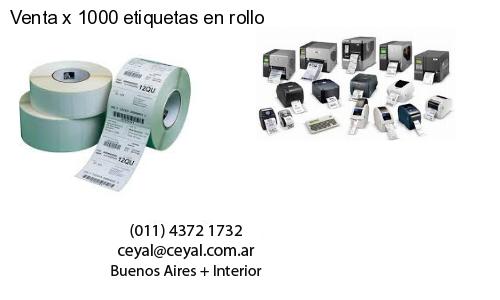 Venta x 1000 etiquetas en rollo