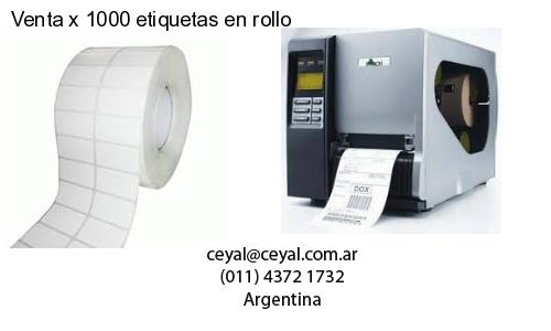 Venta x 1000 etiquetas en rollo