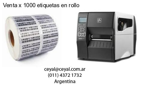 Venta x 1000 etiquetas en rollo