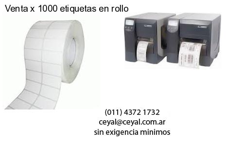 Venta x 1000 etiquetas en rollo