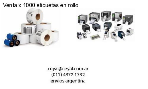 Venta x 1000 etiquetas en rollo