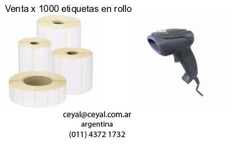 Venta x 1000 etiquetas en rollo