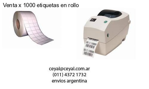 Venta x 1000 etiquetas en rollo