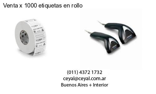 Venta x 1000 etiquetas en rollo