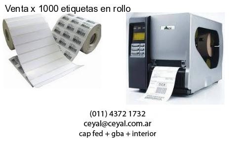 Venta x 1000 etiquetas en rollo