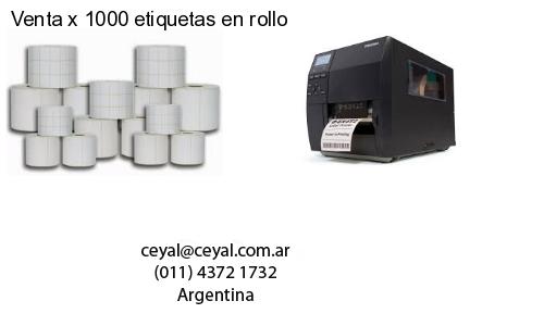 Venta x 1000 etiquetas en rollo