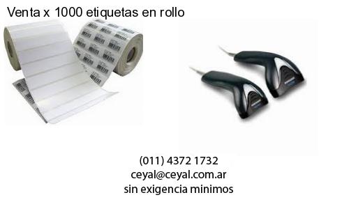 Venta x 1000 etiquetas en rollo
