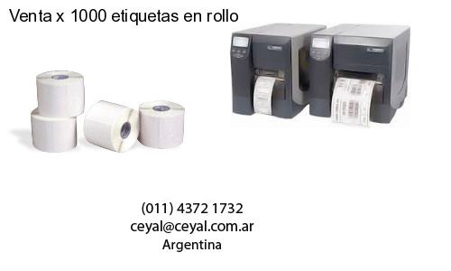 Venta x 1000 etiquetas en rollo