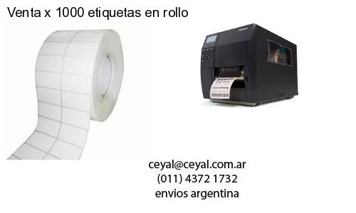 Venta x 1000 etiquetas en rollo