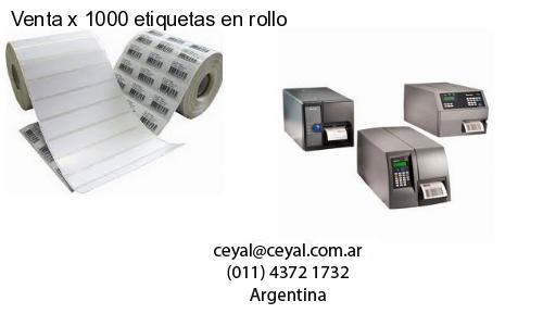 Venta x 1000 etiquetas en rollo