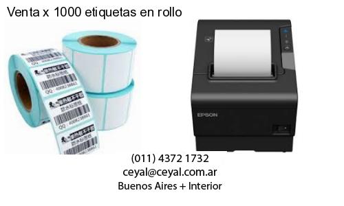 Venta x 1000 etiquetas en rollo
