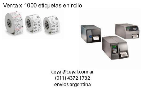Venta x 1000 etiquetas en rollo