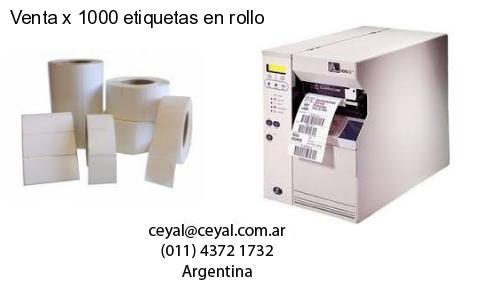 Venta x 1000 etiquetas en rollo