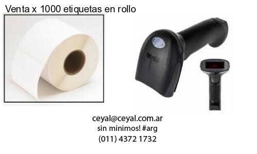 Venta x 1000 etiquetas en rollo