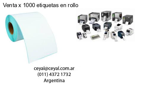Venta x 1000 etiquetas en rollo