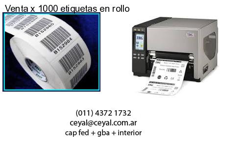 Venta x 1000 etiquetas en rollo