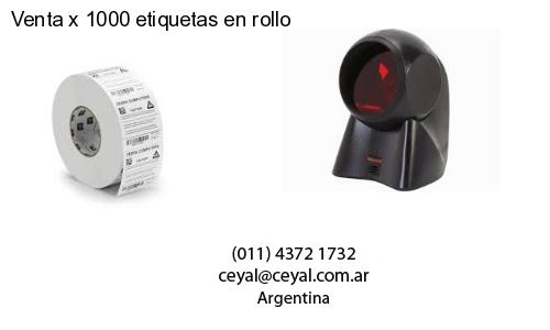 Venta x 1000 etiquetas en rollo