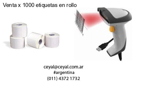 Venta x 1000 etiquetas en rollo
