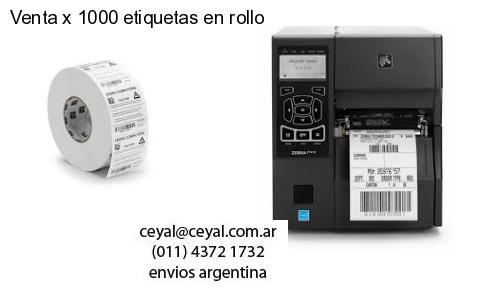 Venta x 1000 etiquetas en rollo