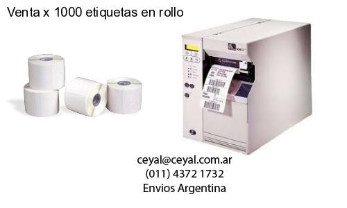 Venta x 1000 etiquetas en rollo