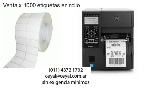 Venta x 1000 etiquetas en rollo
