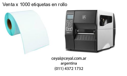 Venta x 1000 etiquetas en rollo