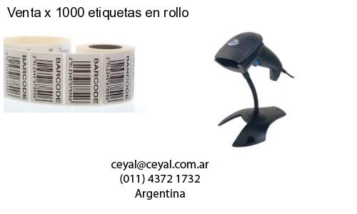 Venta x 1000 etiquetas en rollo