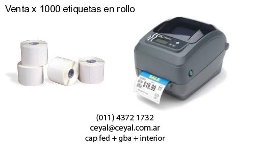 Venta x 1000 etiquetas en rollo