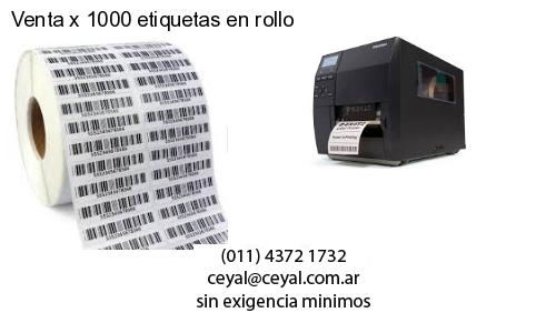 Venta x 1000 etiquetas en rollo