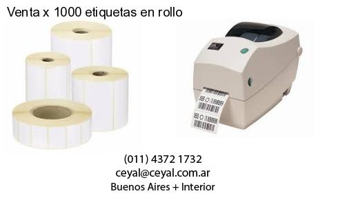 Venta x 1000 etiquetas en rollo