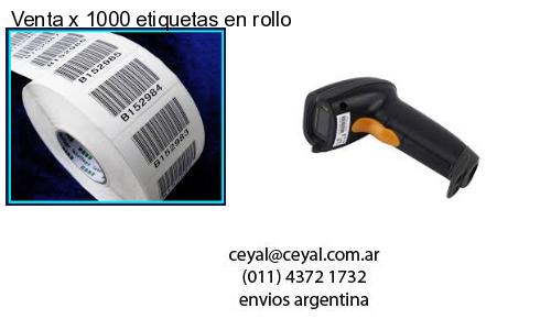 Venta x 1000 etiquetas en rollo
