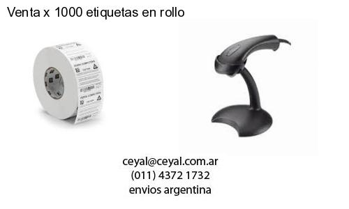 Venta x 1000 etiquetas en rollo