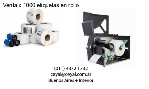 Venta x 1000 etiquetas en rollo